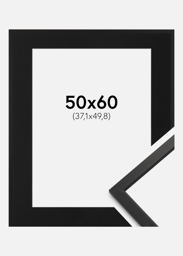 Ramme Edsbyn Sort 50x60 cm - Passepartout Sort 15x20 inches