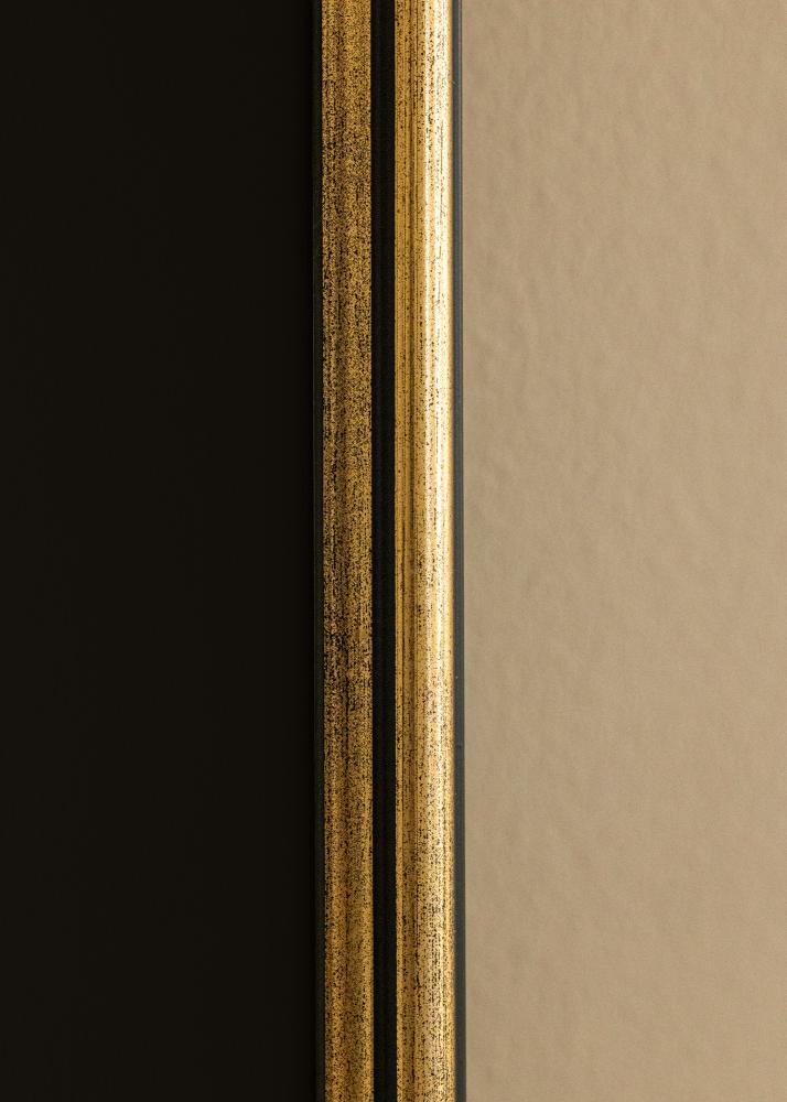 Ramme Horndal Guld 15x15 cm - Passepartout Sort 10x10 cm