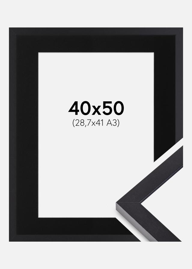 Ramme Selection Sort 40x50 cm - Passepartout Sort 29,7x42 cm (A3)