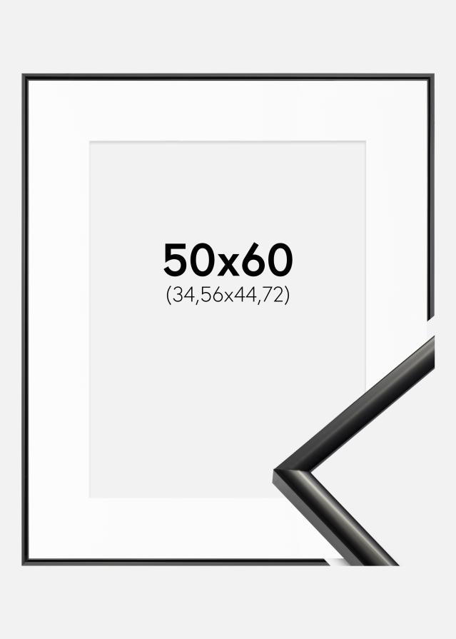 Ramme New Lifestyle Sort 50x60 cm - Passepartout Hvid 14x18 inches
