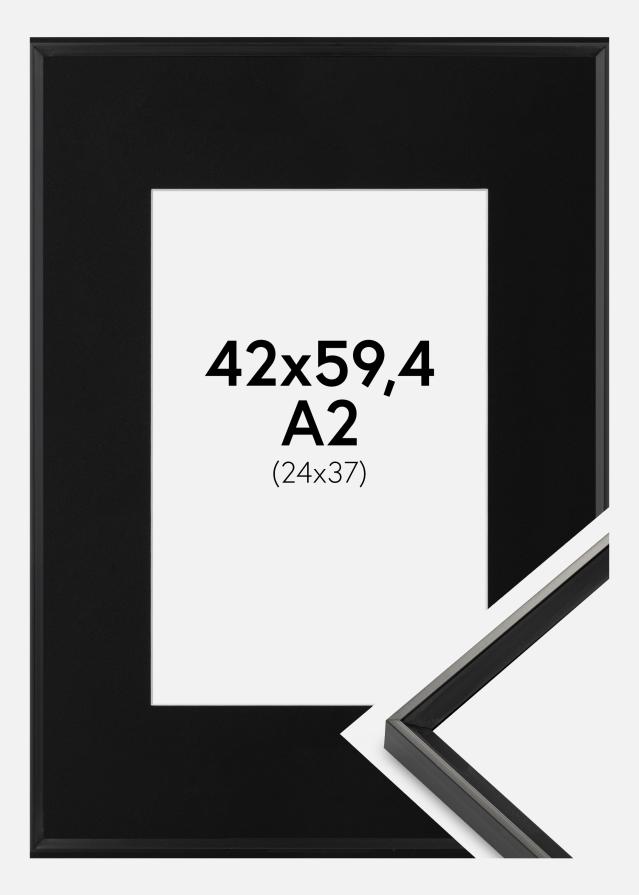 Ramme Desire Sort 42x59,4 cm (A2) - Passepartout Sort 25x38 cm