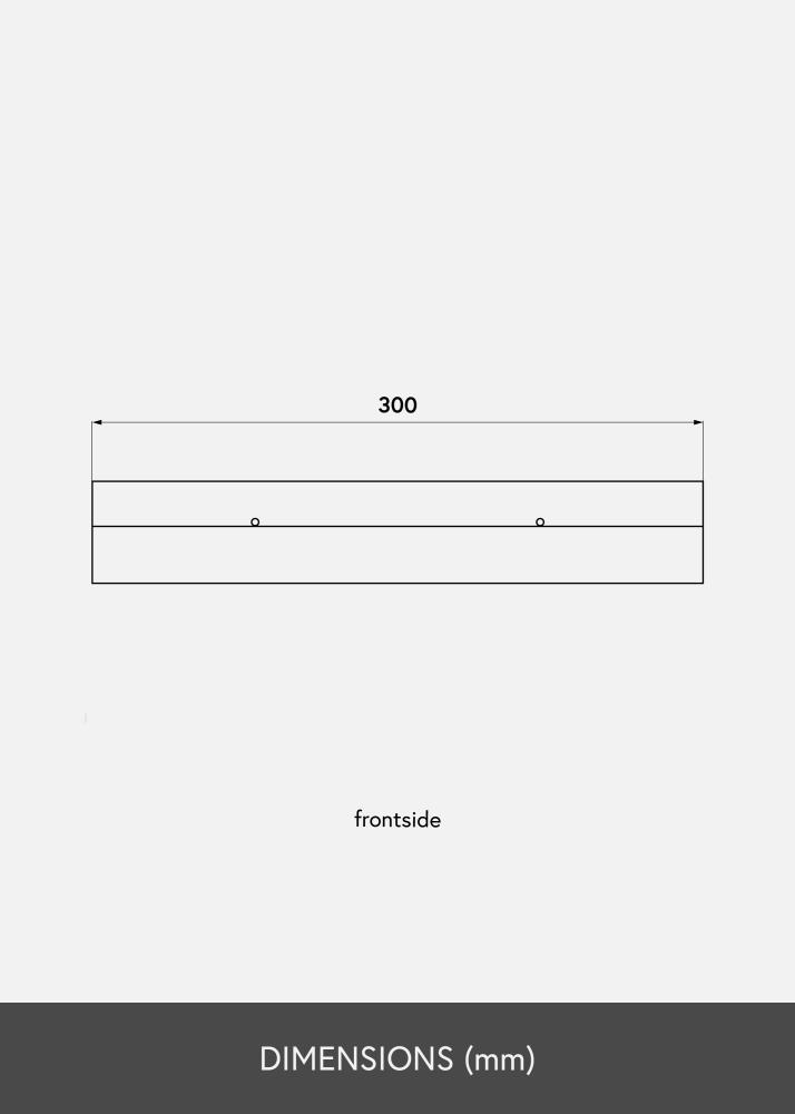 Billedhylde Sort 30 cm