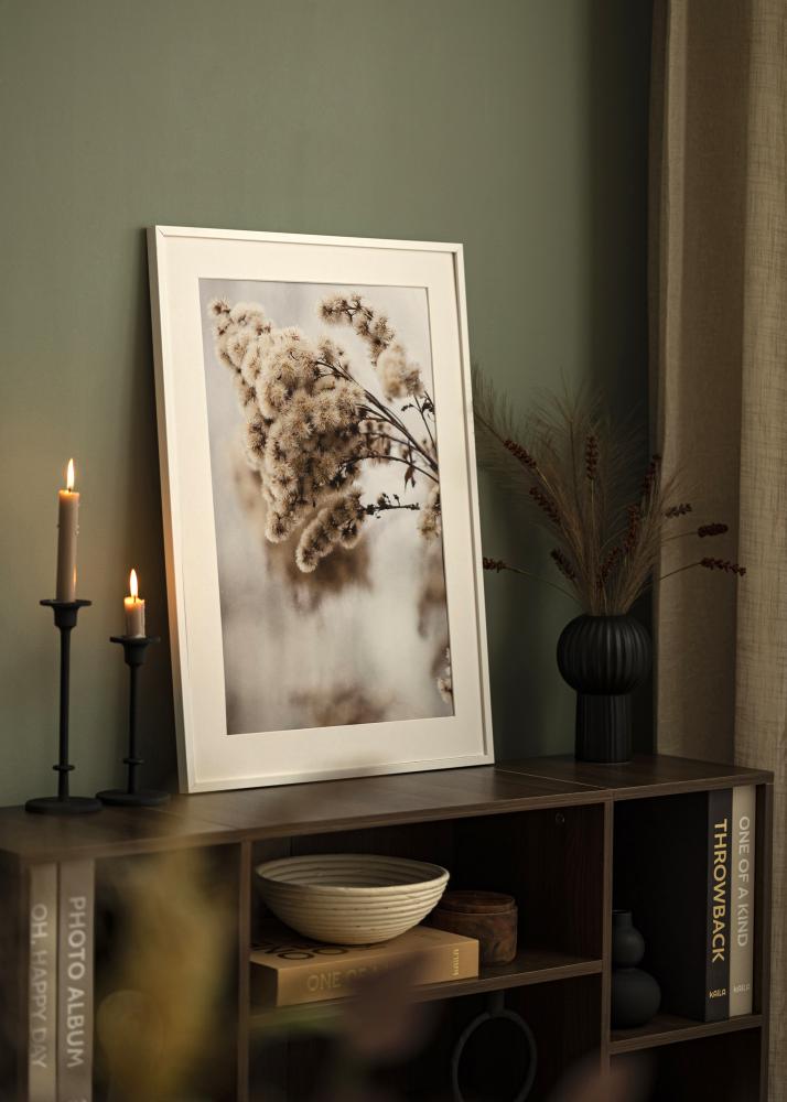 Ramme E-Line Hvid 30x40 cm - Passepartout Hvid 20x28 cm