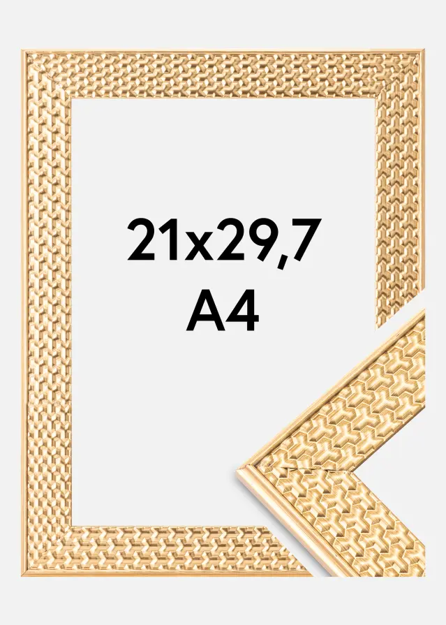 Ramme Grace Akrylglas Guld 21x29,7 cm (A4)