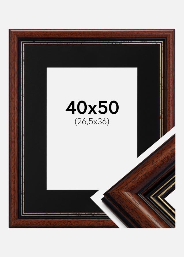 Ramme Old Retro 40x50 cm - Passepartout Sort 27,5x37 cm