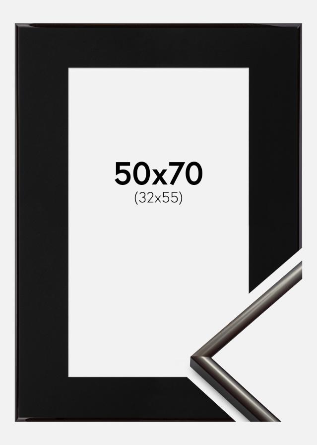 Ramme New Lifestyle Espresso Brown 50x70 cm - Passepartout Sort 33x56 cm