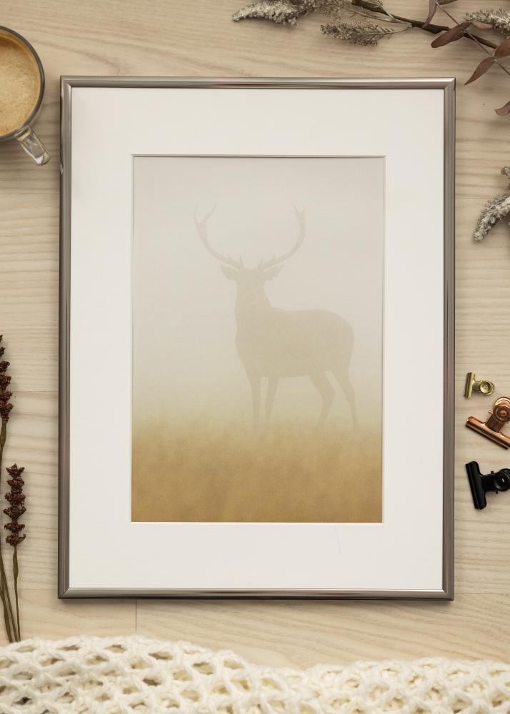 Ramme New Lifestyle Stål 50x70 cm - Passepartout Hvid 16x24 inches
