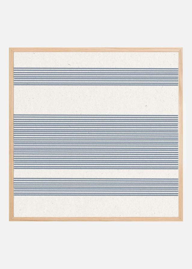 Simple Blue Lines Pattern Plakat