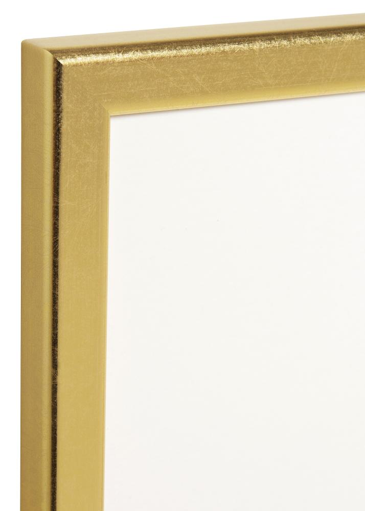 Ramme Slim Mat antirefleksglas Guld 15x21 cm (A5)