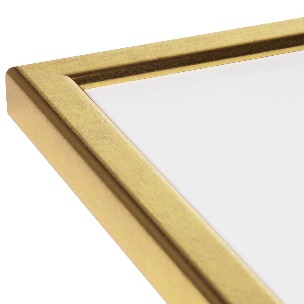 Ramme Slim Mat antirefleksglas Guld 15x21 cm (A5)
