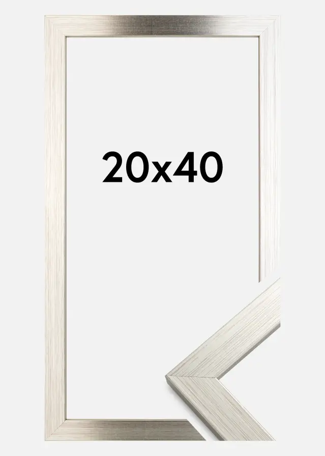 Ramme Silver Wood Akrylglas 20x40 cm