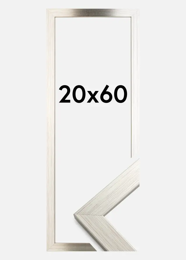 Ramme Silver Wood Akrylglas 20x60 cm