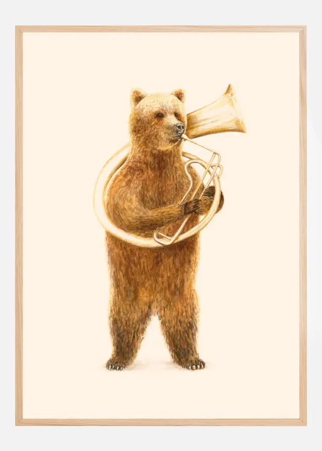 The Bear and His Helicon Plakat