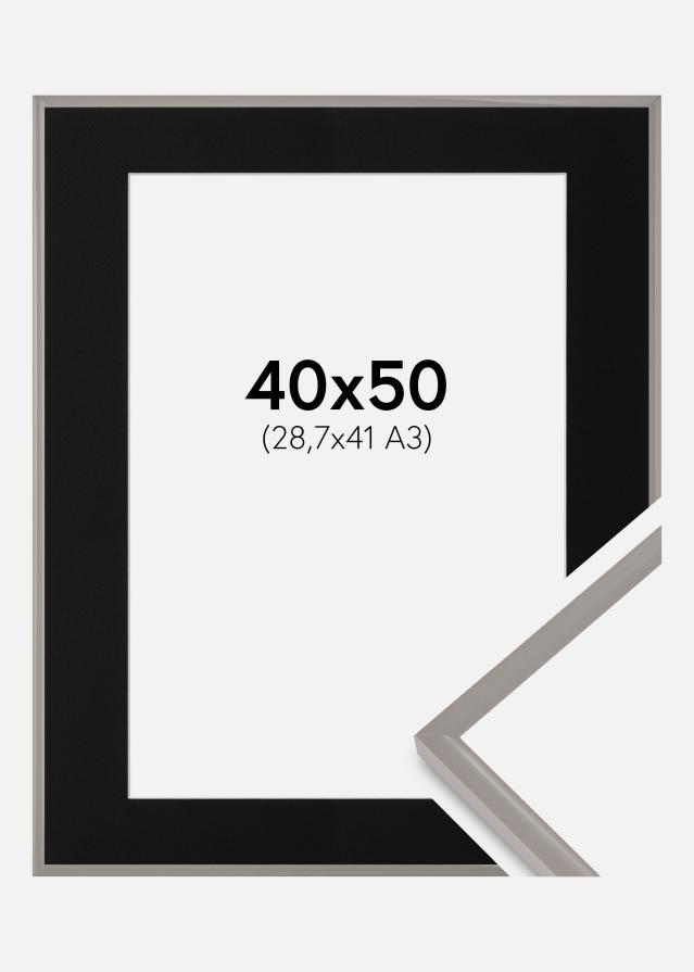 Ramme New Lifestyle Earth Grey 40x50 cm - Passepartout Sort 29,7x42 cm (A3)