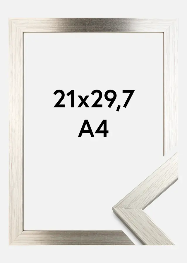 Ramme Silver Wood Akrylglas 21x29,7 cm (A4)
