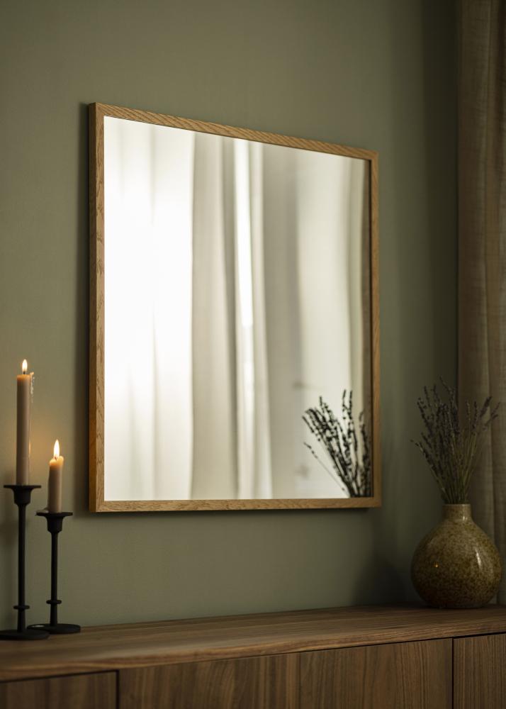 Spejl Solid Oak 73x73 cm
