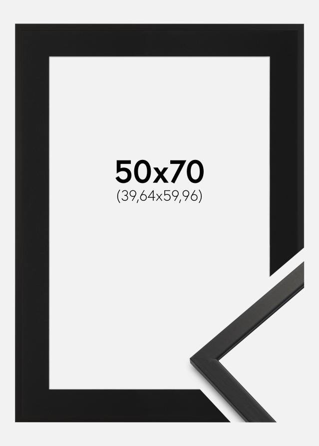 Ramme Edsbyn Sort 50x70 cm - Passepartout Sort 16x24 inches
