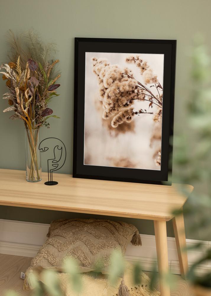 Ramme Stilren Sort 70x100 cm - Passepartout Sort 59,4x84 cm