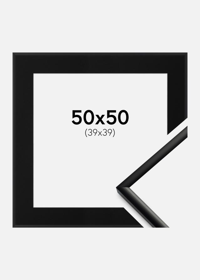 Ramme New Lifestyle Mat Sort 50x50 cm - Passepartout Sort 40x40 cm