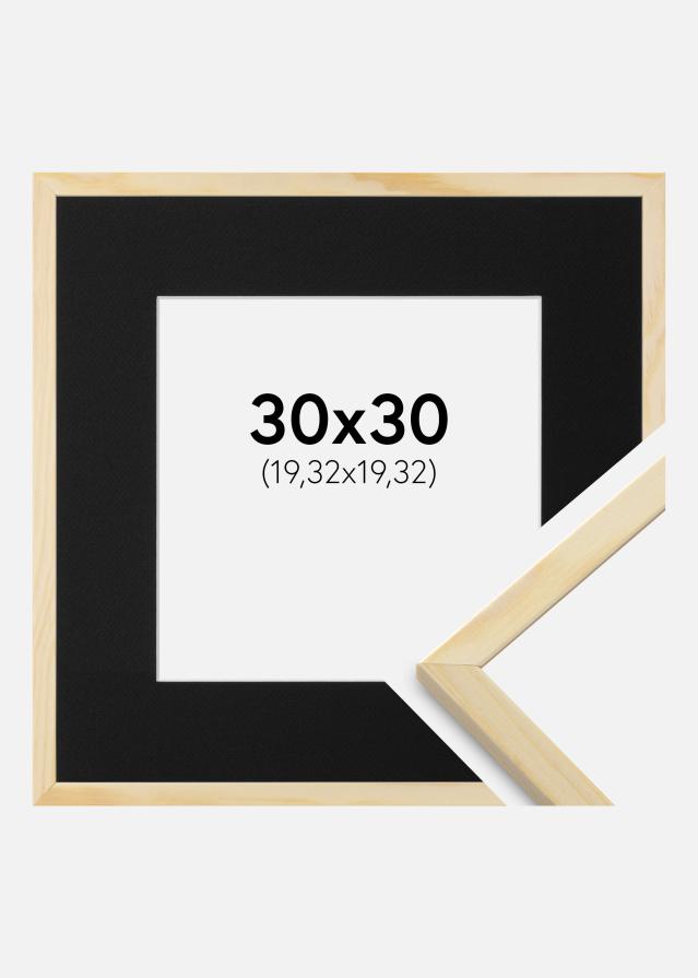 Ramme Galant Fyr 30x30 cm - Passepartout Sort 8x8 inches
