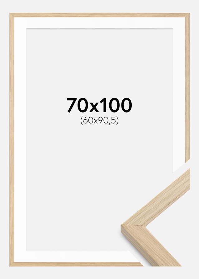 Ramme Grimsåker Eg 70x100 cm - Passepartout Hvid 61x91,5 cm