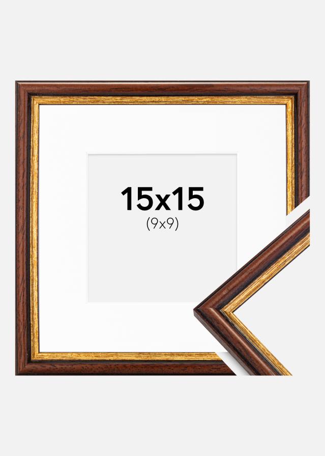 Ramme Horndal Brun 15x15 cm - Passepartout Hvid 10x10 cm