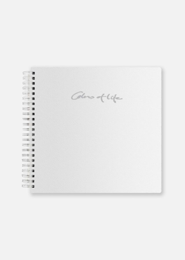 Colors of Life Hvid - 24x23 cm (24 hvide sider / 48 blade)