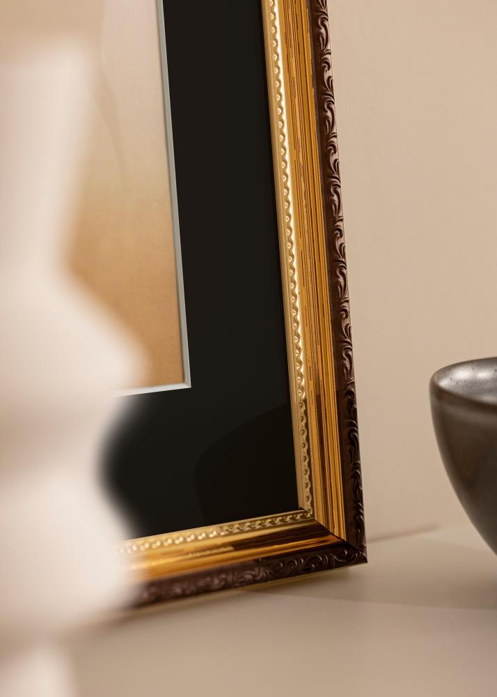 Ramme Abisko Guld 30x40 cm - Passepartout Sort 18x27 cm