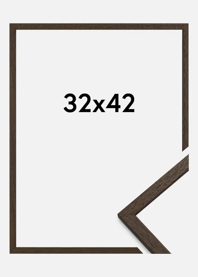 Ramme Edsbyn Akrylglas Valnød 32x42 cm