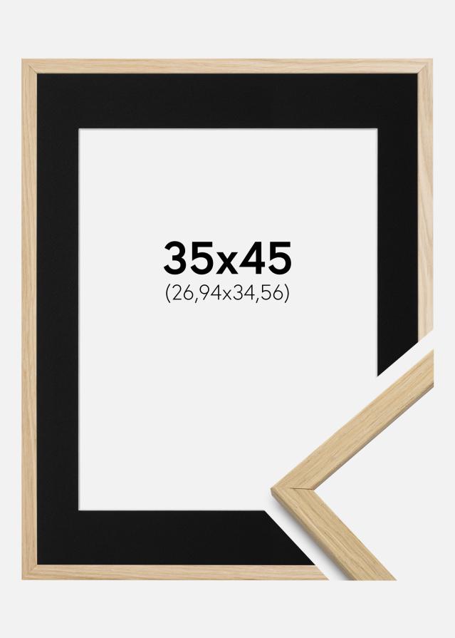 Ramme Edsbyn Eg 35x45 cm - Passepartout Sort 11x14 inches