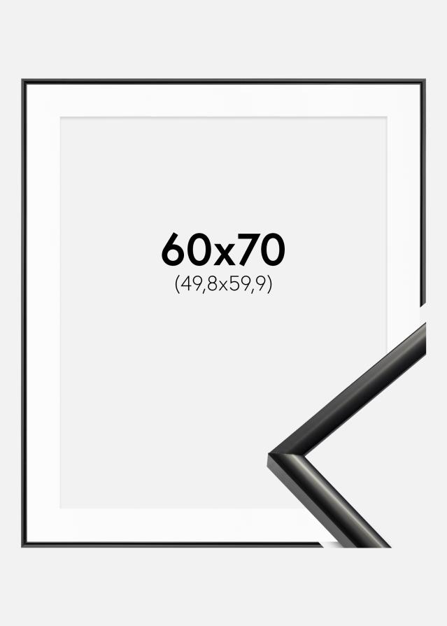 Ramme New Lifestyle Sort 60x70 cm - Passepartout Hvid 20x24 inches