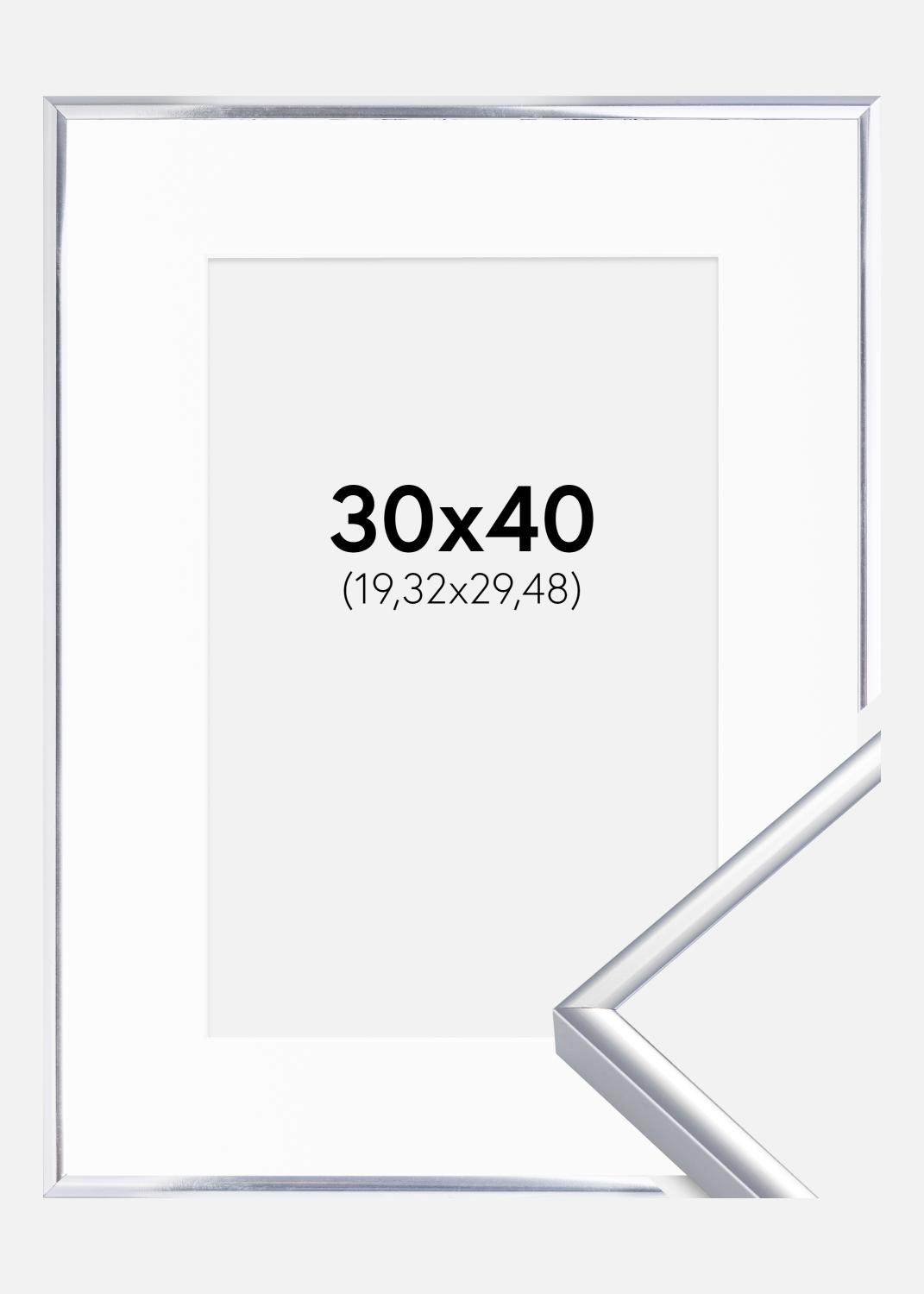 Product Image for Ramme Aluminium Blank Sølv 30x40 cm - Passepartout Hvid 8x12 inches