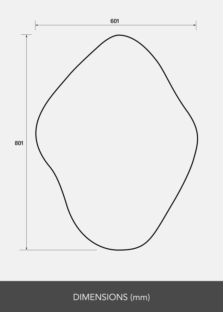 Spejl Biface 60x80 cm