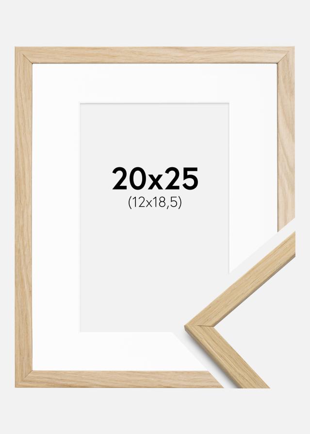 Ramme Edsbyn Eg 20x25 cm - Passepartout Hvid 13x19,5 cm