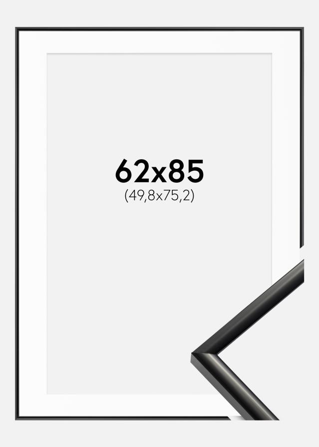 Ramme New Lifestyle Sort 62x85 cm - Passepartout Hvid 20x30 inches