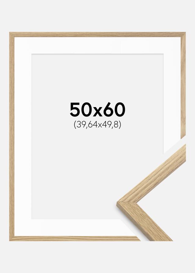 Ramme Trendy Eg 50x60 cm - Passepartout Hvid 16x20 inches