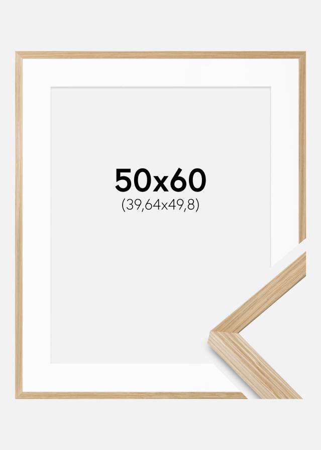 Ramme Soul Oak Veneer 50x60 cm - Passepartout Hvid 16x20 inches