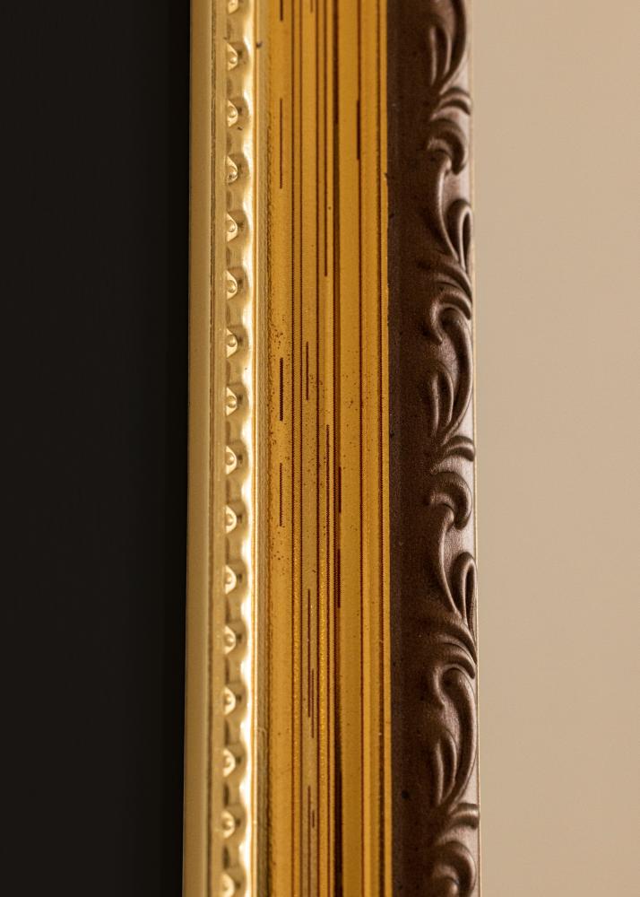Ramme Abisko Guld 30x40 cm - Passepartout Sort 18x27 cm