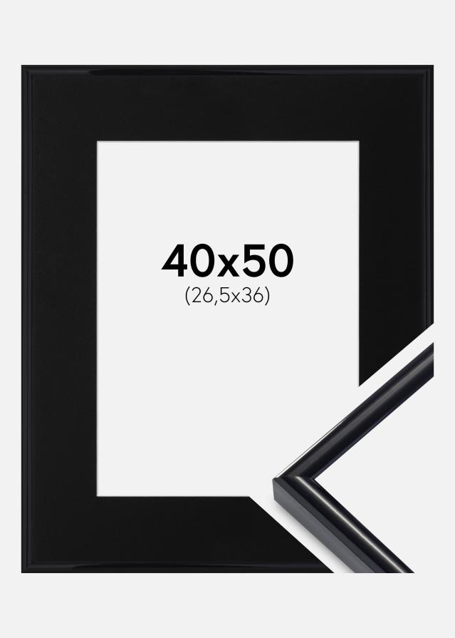 Ramme Victoria Sort 40x50 cm - Passepartout Sort 27,5x37 cm