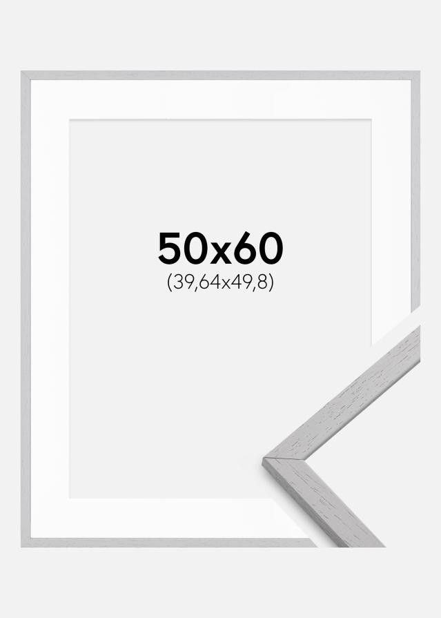 Ramme Edsbyn Grey 50x60 cm - Passepartout Hvid 16x20 inches