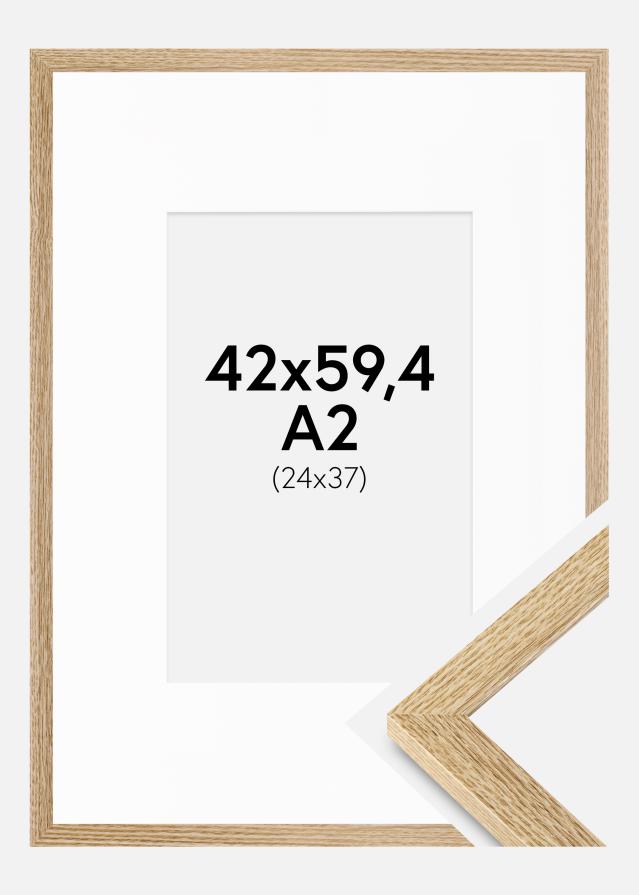 Ramme Selection Eg 42x59,4 cm (A2) - Passepartout Hvid 25x38 cm