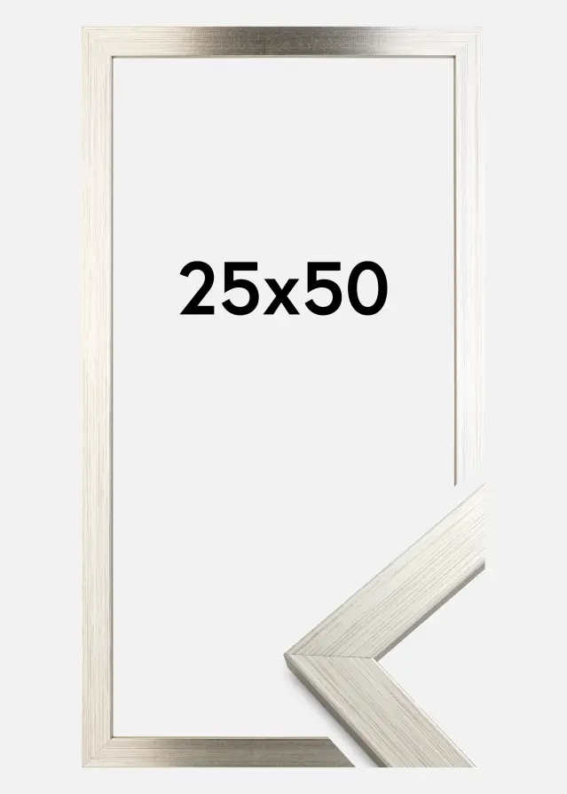Ramme Silver Wood Akrylglas 25x50 cm