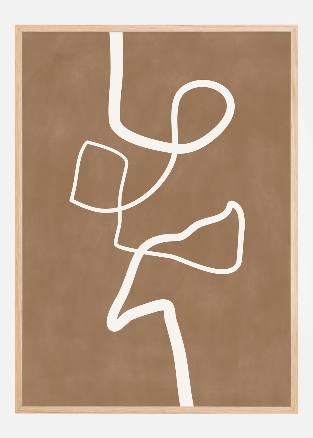 Product Image for Brown Single Line Artwork Plakat (21x29.7 cm (A4))