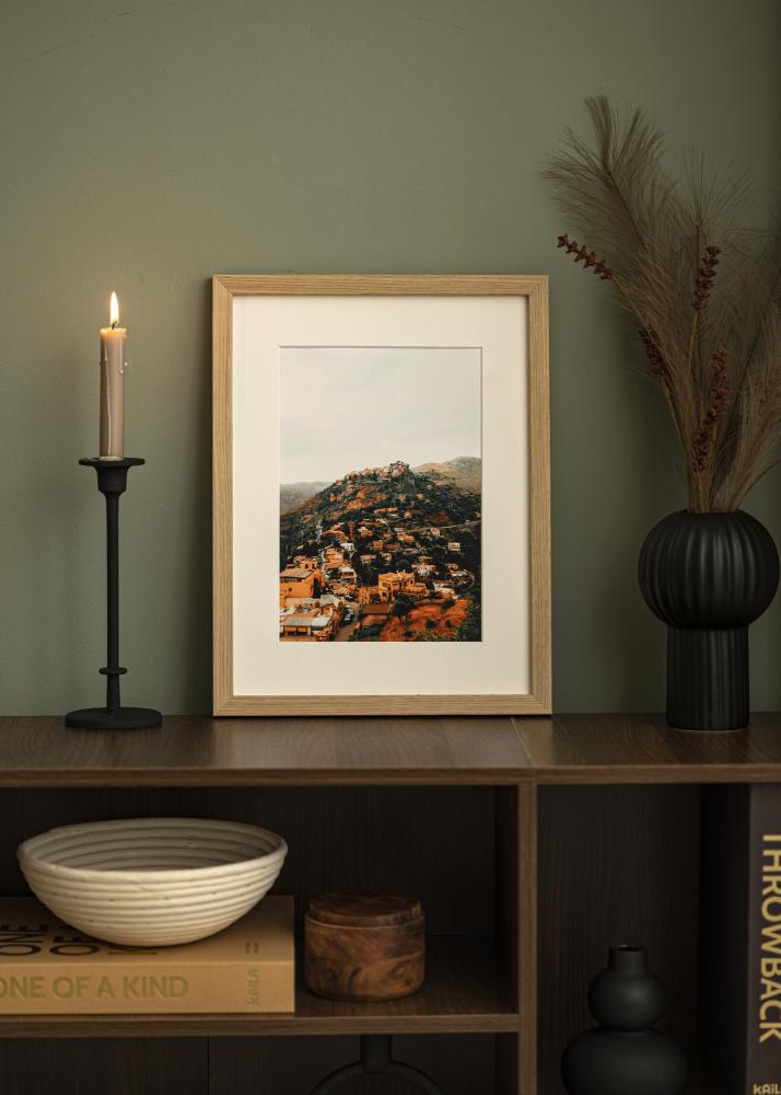 Blocky Eg 85x115 cm - Passepartout Hvid 70x100 cm