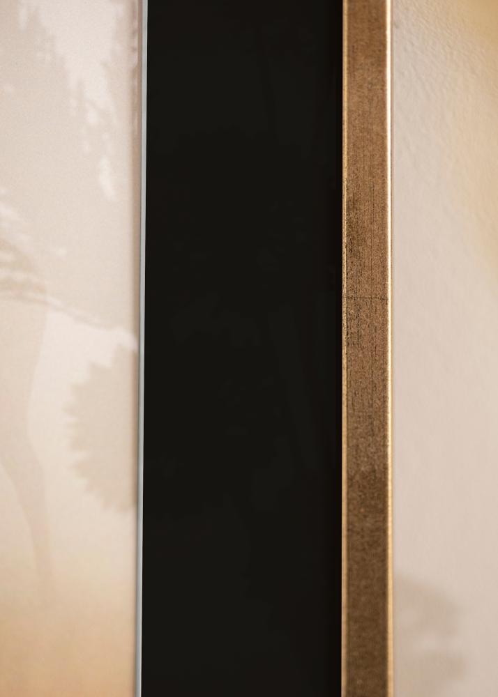 Ramme Galant Guld 30x40 cm - Passepartout Sort 21x29,7 cm (A4)