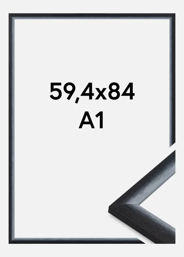 Ramme Cornwall Akrylglas Sort 59.4x84 cm (A1)