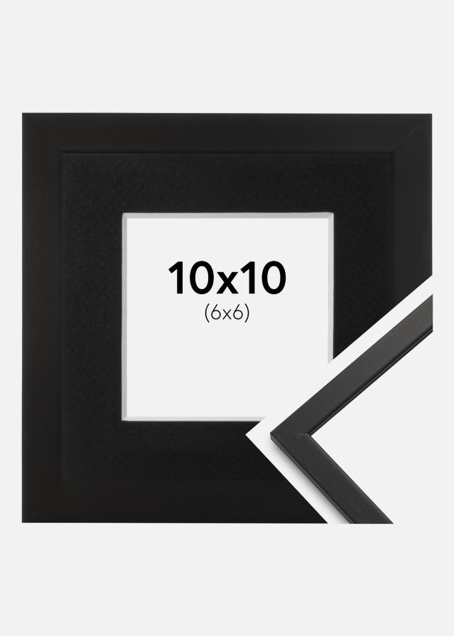 Ramme Edsbyn Sort 10x10 cm - Passepartout Sort 7x7 cm