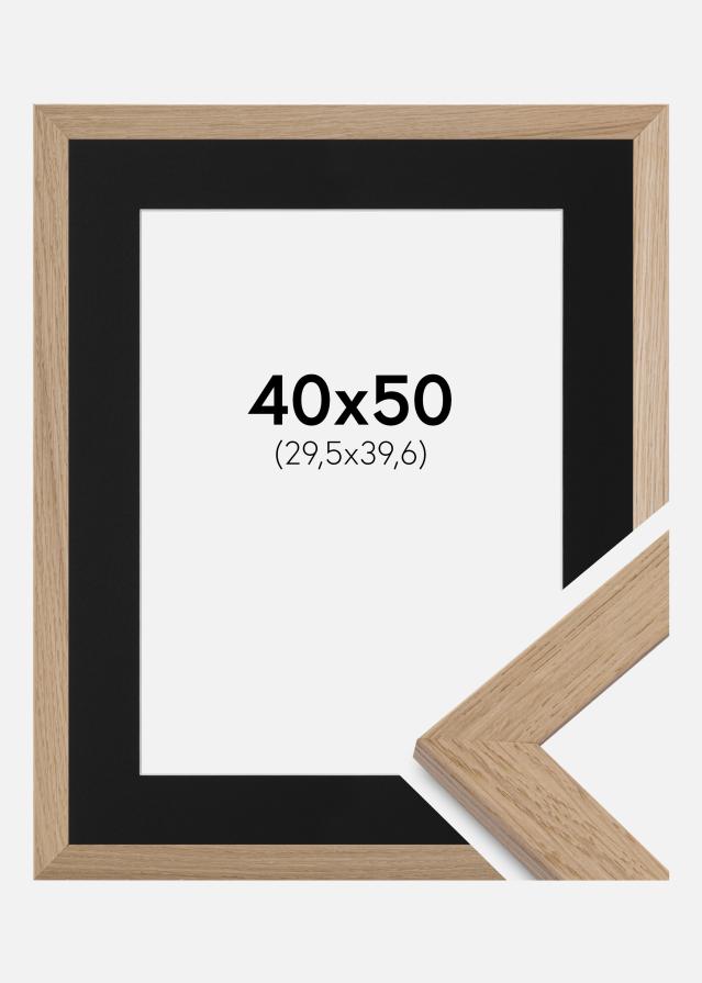 Ramme Trendline Eg 40x50 cm - Passepartout Sort 12x16 inches