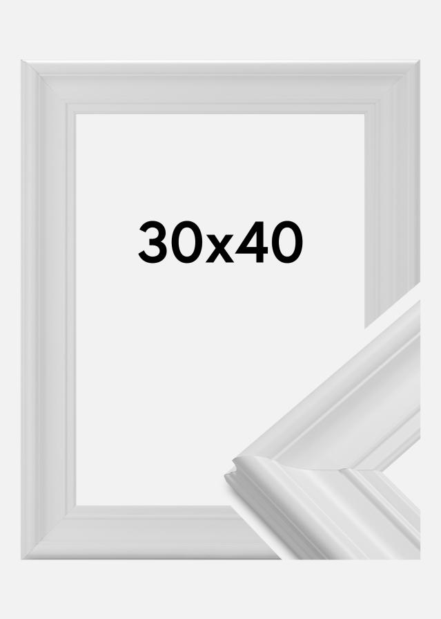 Ramme Mora Premium Akrylglas Hvid 30x40 cm