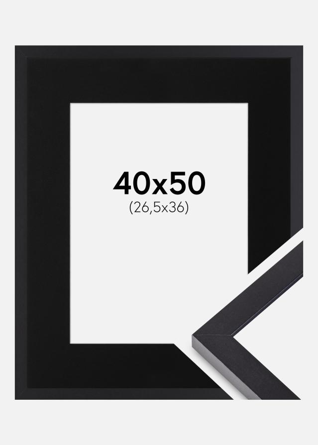 Ramme Selection Sort 40x50 cm - Passepartout Sort 27,5x37 cm